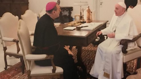 Папа Франциск прийняв на аудієнції Апостольського Нунція в Україні