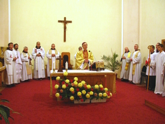 ünnepi szentmise a kolostor kápolnájában