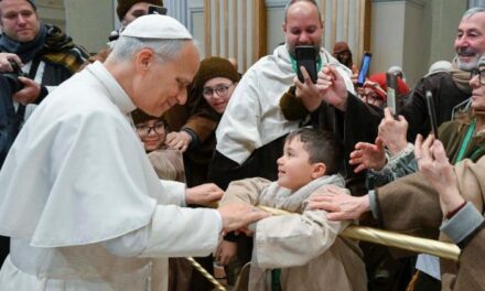 Leó pápa fogadta a Santa Maria Maggiore-bazilika élő betlehemi jelenetének résztvevőit