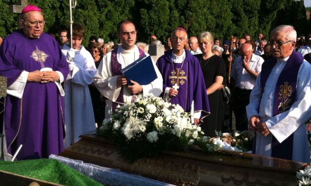 Звернення єпископа-ординарія Антала Майнека під час похорону о. Йосипа Мрквіци